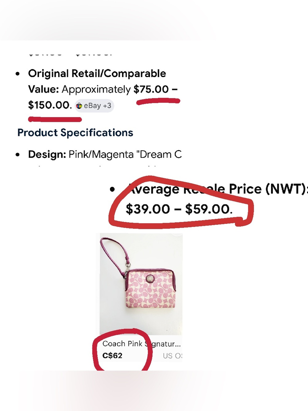 Coach Peyton Dream C Signature Wristlet - Picture 10 of 11